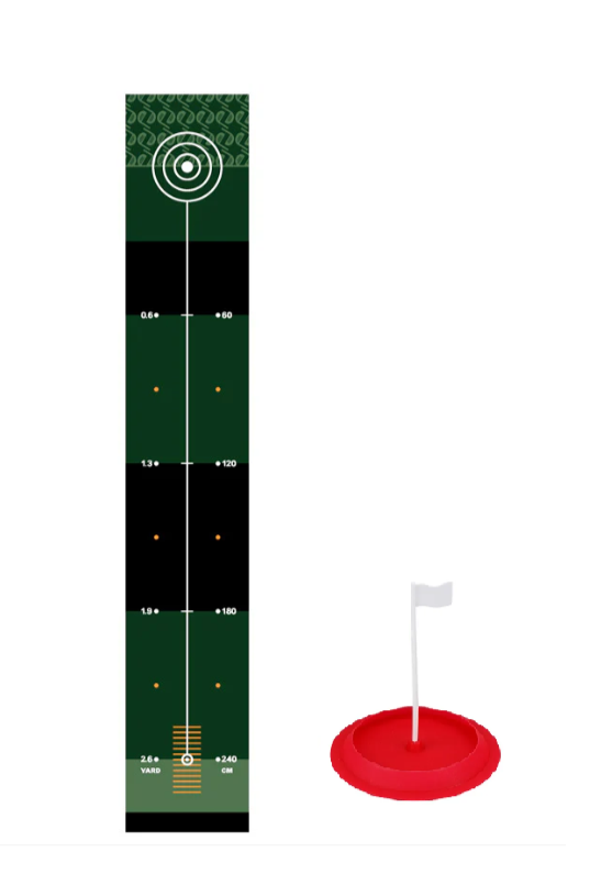 Golf Putting Mat Met Oefenhole - 3 meter -Oefenmateriaal-Golf-Spullen.nl