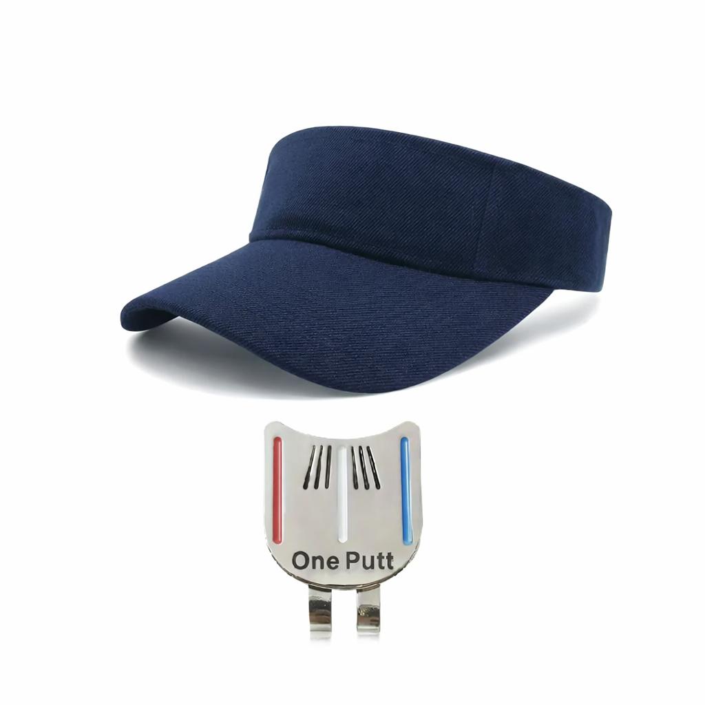 Visière de golf + outil d'alignement de putting