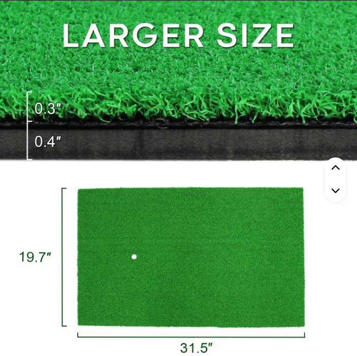Tapis de golf d'entraînement 50 x 80 + filet d'approche (ensemble combiné)