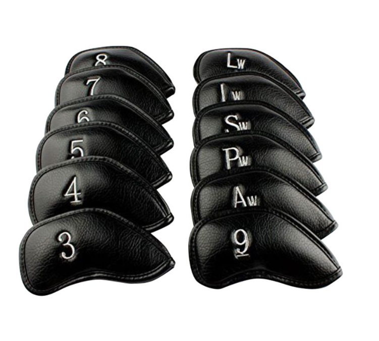 Couvre-Clubs de Golf Fers - 12 pièces - Cuir