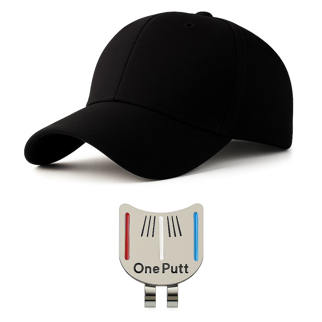 Casquette de golf de luxe + outil d'alignement de putting